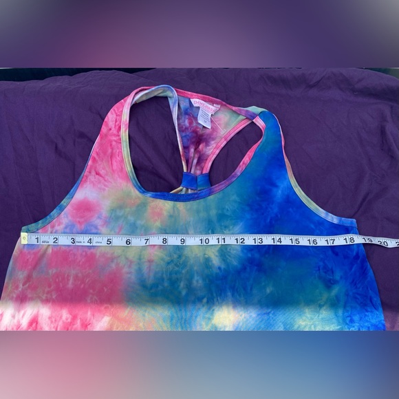 205-You Are Colourful🌈 Emme Jordan Tye Dye Tie Back Tank - Picture 5 of 7
